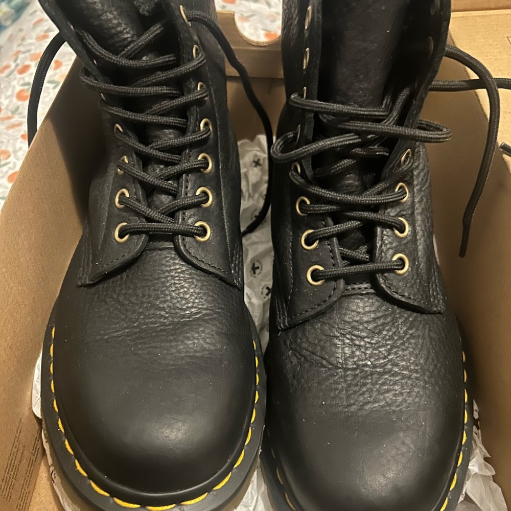 Dr. Martens Black Leather Winter Boots